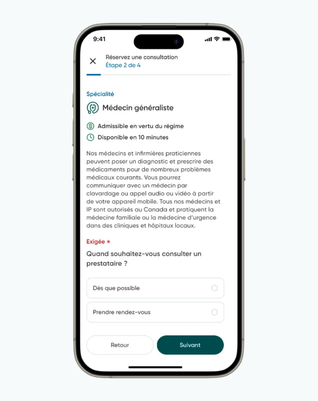 Télémédecine accessible en tout temps